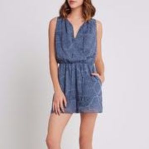 Blue BCBGeneration Chiffon Romper M